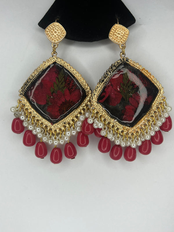 Star Resin Art Earrings