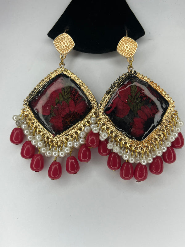 Star Resin Art Earrings