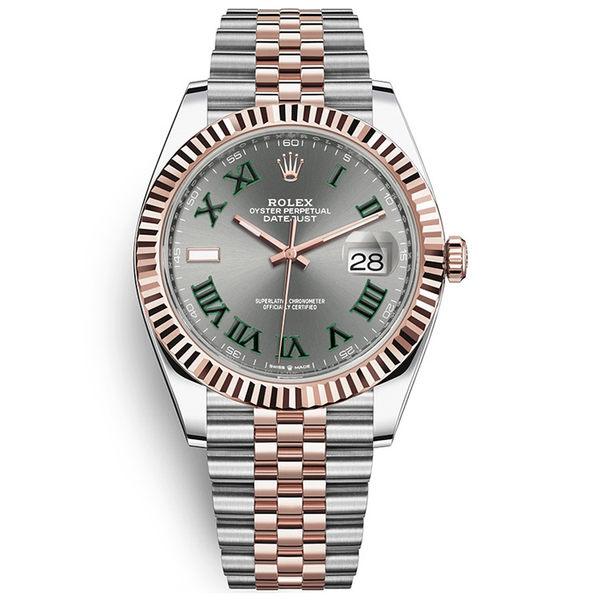 Rolex Datejust 41mm Slate Roman Numeral Dial Fluted Bezel 126331