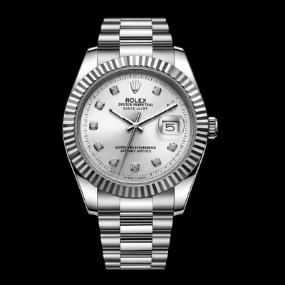 Stain-less Steel Ro_lex Watch With Date Ad_just Dial by Johri Vision